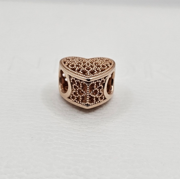 ❤️ Authentic Pandora ⭐️RETIRED⭐️ ROSE HEART CHARM 🎁 - Picture 4 of 6